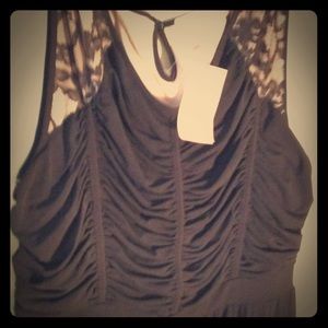 👨‍💻NWT long black  ruffled and lace dress❤️❤️❤️